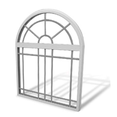 Custom Arch Vinyl Window Assembly