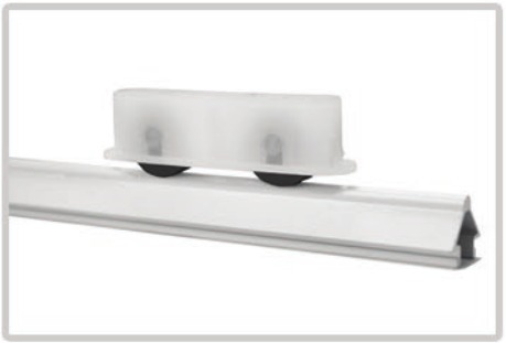 Extruded aluminum roller guide channel