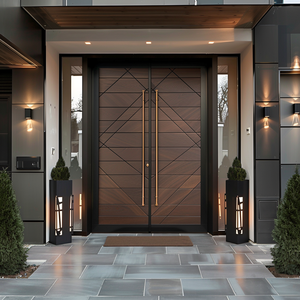Cast Aluminum Finished Security Door With Fire Prevention For Villa Dining Living Room & Hotel Entrances