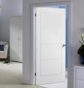 Modern Door Solid Core Wooden MDF Entry Door Waterproof Wood Door For Residential