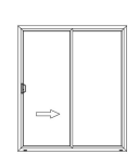 Vinyl sliding patio door diagram
