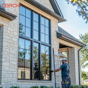 DERCHI USA Popular Crank Casement Window Thermal Break Double Glass