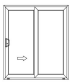 French sliding patio door diagram