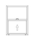 Single-Hung Vinyl Window Diagram