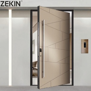 ZEKIN High Quality House Cast Aluminium Front Entry Swing Door Anti-theft Modern Residential Security Entrance Doors