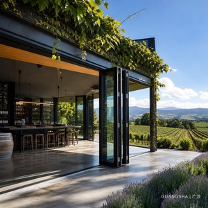 Aluminum Bi-fold Doors with Folding Screen-Waterproof Moisture-Resistant