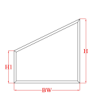 Trapezoid shaped vinyl window diagram