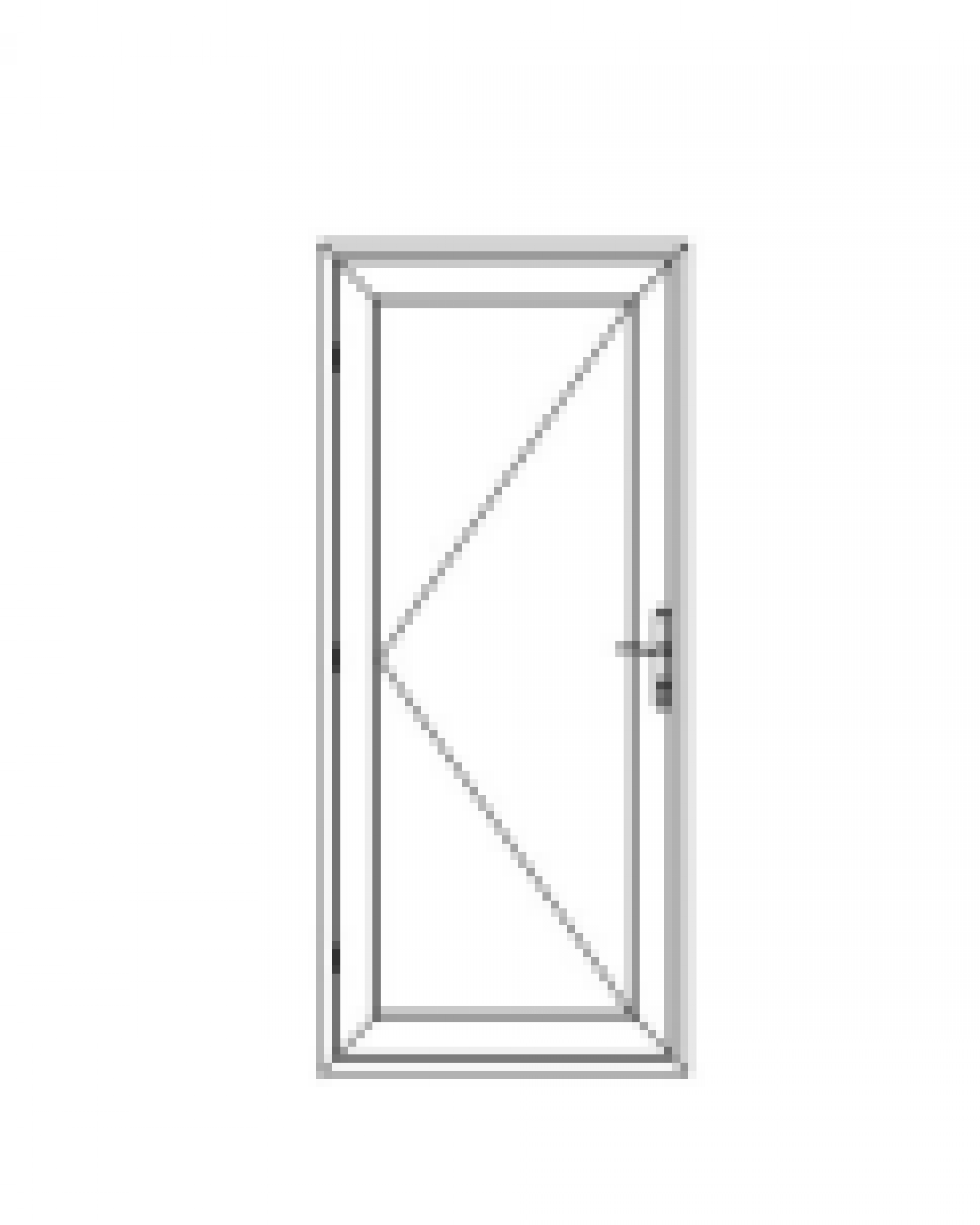 Single French swing door diagram