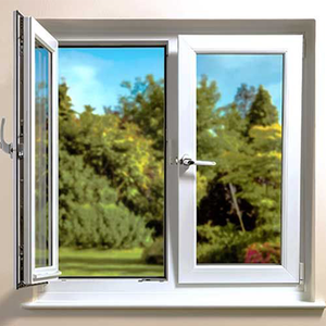 White Multi Chamber Profile UPVC Casement Window